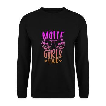 Visite des filles de Malle - Sweat-shirt Unisexe - noir - Devant - Alina (178cm) & Michal (187cm)