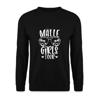 Visite des filles de Malle - Sweat-shirt Unisexe - noir - Devant - Alina (178cm) & Michal (187cm)