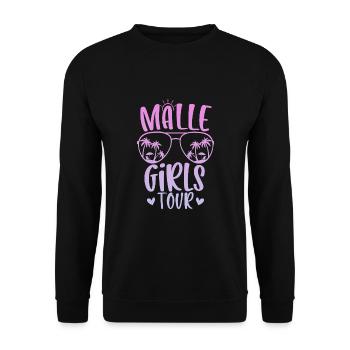 Visite des filles de Malle - Sweat-shirt Unisexe - noir - Devant - Alina (178cm) & Michal (187cm)