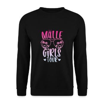 Visite des filles de Malle - Sweat-shirt Unisexe - noir - Devant - Alina (178cm) & Michal (187cm)