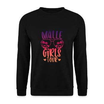 Visite des filles de Malle - Sweat-shirt Unisexe - noir - Devant - Alina (178cm) & Michal (187cm)
