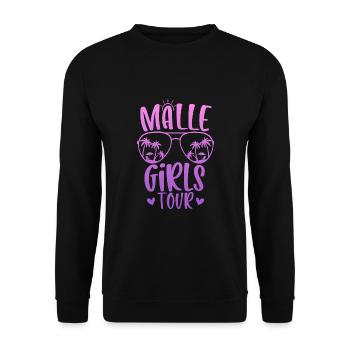 Visite des filles de Malle - Sweat-shirt Unisexe - noir - Devant - Alina (178cm) & Michal (187cm)