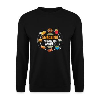 Le snacking dans le monde entier - Sweat-shirt Unisexe - noir - Devant - Alina (178cm) & Michal (187cm)