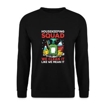 Housekeeping Squad - Unisex Sweatshirt - black - Front - Alina (178cm) & Michal (187cm)