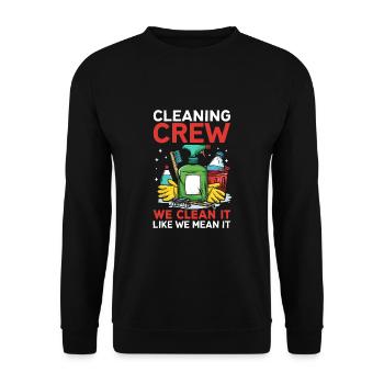 Cleaning Crew - Unisex Sweatshirt - black - Front - Alina (178cm) & Michal (187cm)
