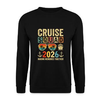 Cruise Squad 2026 - Unisex Sweatshirt - black - Front - Alina (178cm) & Michal (187cm)