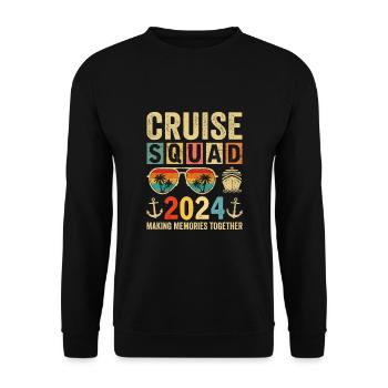 Escouade de croisière 2024 - Sweat-shirt Unisexe - noir - Devant - Alina (178cm) & Michal (187cm)