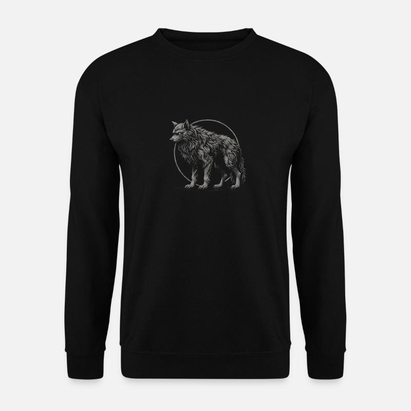 Strong Wolf Circle - Unisex Sweatshirt - black