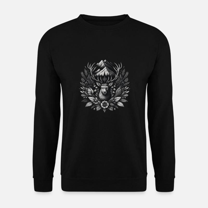 Bock Hirsch Berg - Unisex Sweatshirt - black