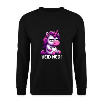 Heid Ned - Unisex Pullover - Schwarz - Vorne - Alina (178cm) & Michal (187cm)