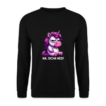 Na Sicha Ned - Unisex Sweatshirt - black - Front - Alina (178cm) & Michal (187cm)