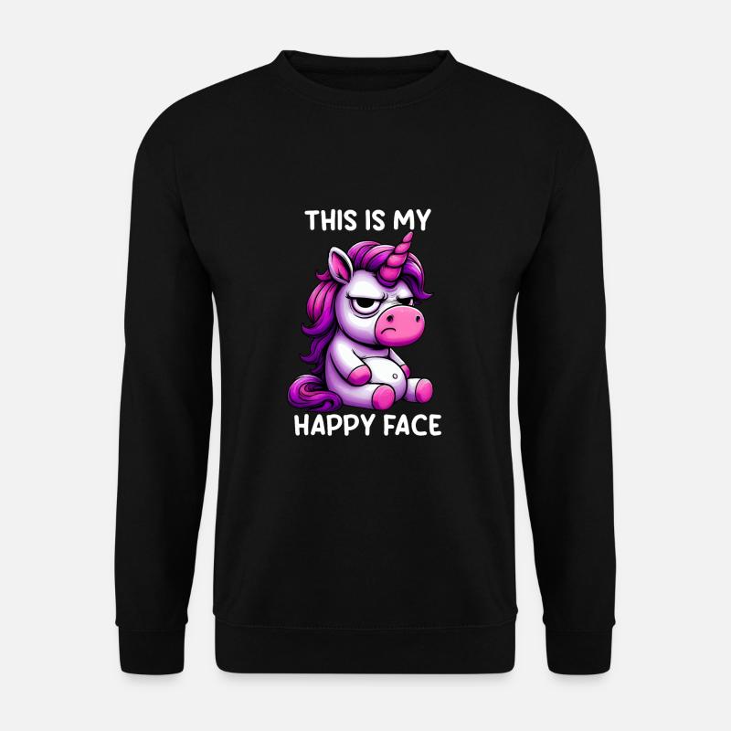 C’est mon visage heureux - Sweat-shirt Unisexe - noir