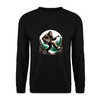 Bigfoot Guitare Musique Rock - Sweat-shirt Unisexe - noir - Devant - Alina (178cm) & Michal (187cm)