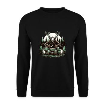 Drummer Wendigo Drum Player - Unisex Pullover - Schwarz - Vorne - Alina (178cm) & Michal (187cm)