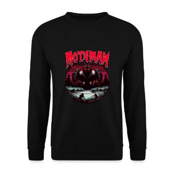 Vintage Mothman Halloween - Unisex Sweatshirt - black - Front - Alina (178cm) & Michal (187cm)
