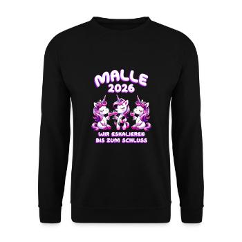 Malle 2026 On s’intensifie jusqu’au bout - Sweat-shirt Unisexe - noir - Devant - Alina (178cm) & Michal (187cm)