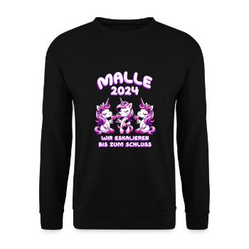 Malle 2024 Nous intensifions jusqu’au bout - Sweat-shirt Unisexe - noir - Devant - Alina (178cm) & Michal (187cm)