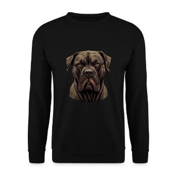 Cane Corso - Unisex Sweatshirt - black - Front - Alina (178cm) & Michal (187cm)