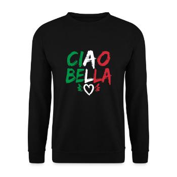 Ciao Bella - Unisex Sweatshirt - black - Front - Alina (178cm) & Michal (187cm)