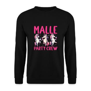 Malle Party Crew - Sweat-shirt Unisexe - noir - Devant - Alina (178cm) & Michal (187cm)