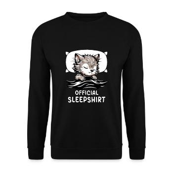 Werewolf Official Sleep - Unisex Pullover - Schwarz - Vorne - Alina (178cm) & Michal (187cm)