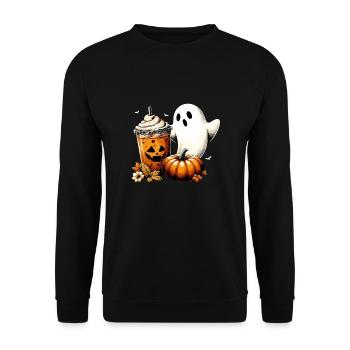 Épice de citrouille fantôme vintage - Sweat-shirt Unisexe - noir - Devant - Alina (178cm) & Michal (187cm)