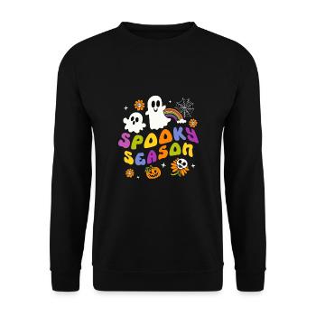 Spooky Season - Unisex Pullover - Schwarz - Vorne - Alina (178cm) & Michal (187cm)