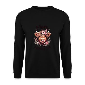 Mom Of The Birthday Girl - Unisex Pullover - Schwarz - Vorne - Alina (178cm) & Michal (187cm)