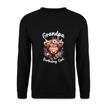 Grandpa Of The Birthday Girl - Unisex Sweatshirt - black - Front - Alina (178cm) & Michal (187cm)