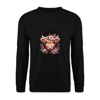 Big Sister Of The Birthday Girl - Unisex Sweatshirt - black - Front - Alina (178cm) & Michal (187cm)