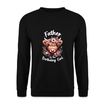 Père de la fille d’anniversaire - Sweat-shirt Unisexe - noir - Devant - Alina (178cm) & Michal (187cm)