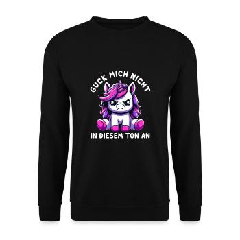 Ne me regarde pas sur ce ton - Sweat-shirt Unisexe - noir - Devant - Alina (178cm) & Michal (187cm)