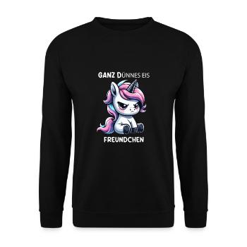Ami de la glace très fine - Sweat-shirt Unisexe - noir - Devant - Alina (178cm) & Michal (187cm)