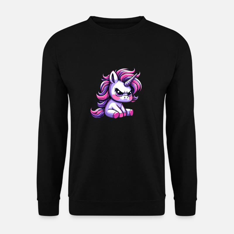 Grumpy Unicorn - Unisex Sweatshirt - black