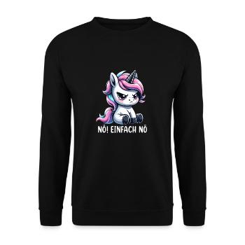 Unicorn nope just nope - Unisex Sweatshirt - black - Front - Alina (178cm) & Michal (187cm)