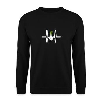 Battement de cœur ECG de poireau - Sweat-shirt Unisexe - noir - Devant - Alina (178cm) & Michal (187cm)