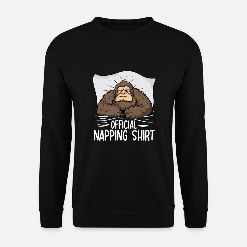 Bigfoot Official Napping Shirt - Unisex Sweatshirt - black