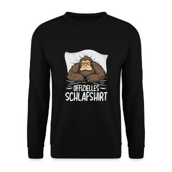 Bigfoot Offizielles Schlafshirt - Unisex Pullover - Schwarz - Vorne - Alina (178cm) & Michal (187cm)