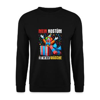 My costume is in the wash - Unisex Sweatshirt - black - Front - Alina (178cm) & Michal (187cm)
