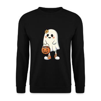 Fantôme mignon avec des bonbons - Sweat-shirt Unisexe - noir - Devant - Alina (178cm) & Michal (187cm)