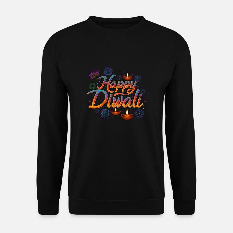 Happy Diwali - Unisex Pullover - Schwarz