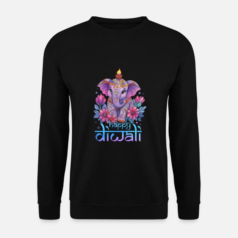 Happy Diwali - Unisex Pullover - Schwarz