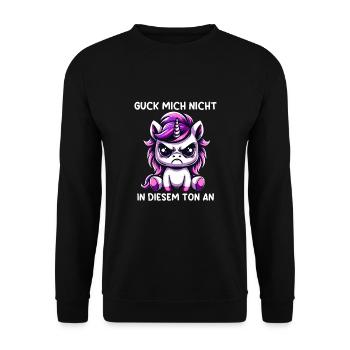 Ne me regarde pas sur ce ton - Sweat-shirt Unisexe - noir - Devant - Alina (178cm) & Michal (187cm)