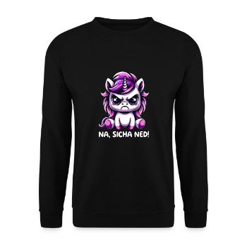 Na Sicha Ned - Unisex Sweatshirt - black - Front - Alina (178cm) & Michal (187cm)