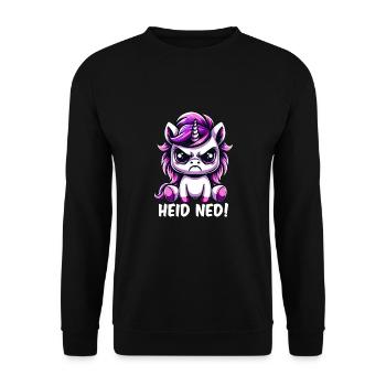 Heid Ned - Unisex Pullover - Schwarz - Vorne - Alina (178cm) & Michal (187cm)