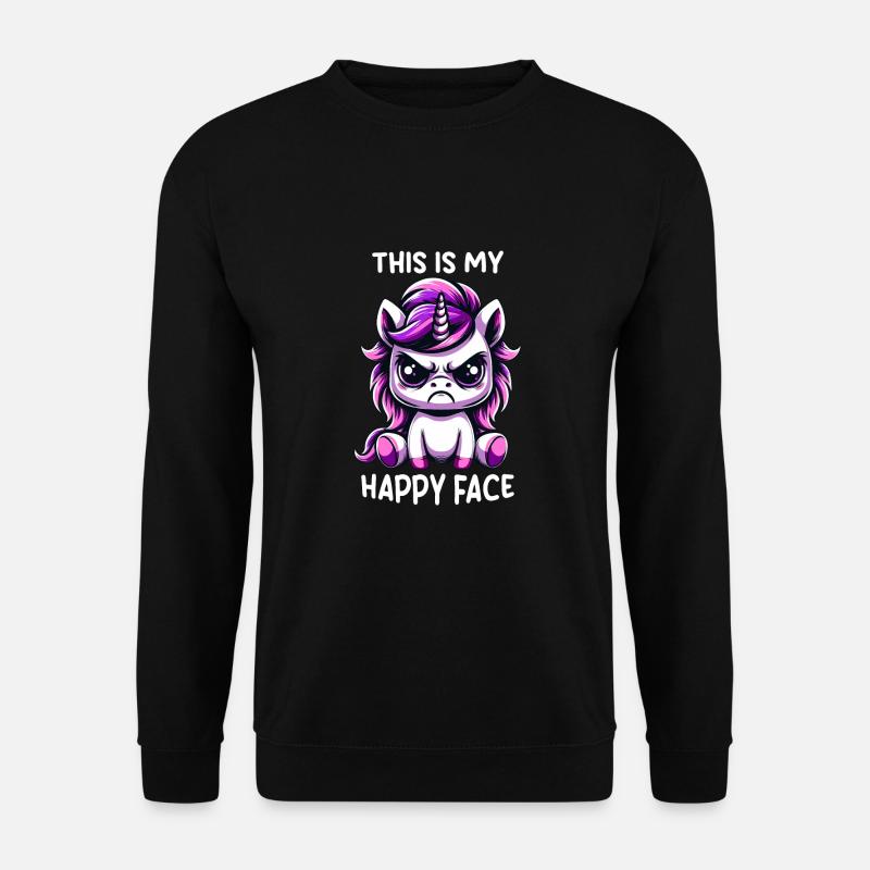 C’est mon visage heureux - Sweat-shirt Unisexe - noir