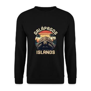 Galapagos Islands - Unisex Sweatshirt - black - Front - Alina (178cm) & Michal (187cm)