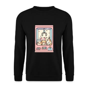 Cute Claw Machine - Unisex Sweatshirt - black - Front - Alina (178cm) & Michal (187cm)