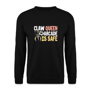 Claw Queen No Arcade Is Safe - Unisex Sweatshirt - black - Front - Alina (178cm) & Michal (187cm)