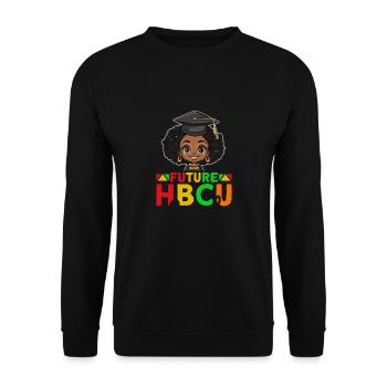 Future HBCU - Unisex Sweatshirt - black - Front - Alina (178cm) & Michal (187cm)